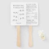 Aangepaste trouwtijdlijn, trouwvolgorde van gebeur handwaaier (Voorkant en achterkant)