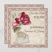 Aangepaste trouwuitnodiging kaart (Voorkant / Achterkant)