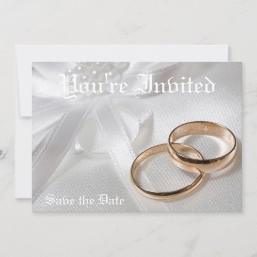 Aangepaste trouwuitnodigingen & RSVP- Datum bespre Kaart (Voorkant)