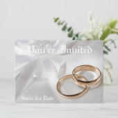 Aangepaste trouwuitnodigingen & RSVP- Datum reserv Kaart (Staand voorkant)