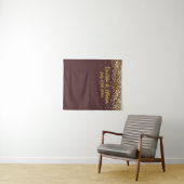 Aangepaste Truffel Bruine en Gouden Trouwfoto boot Wandkleed (In Situ (horizontaal))