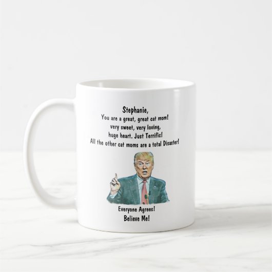 Aangepaste Trump Coffee-Mok voor katten Mam jouw n Koffiemok (Links)