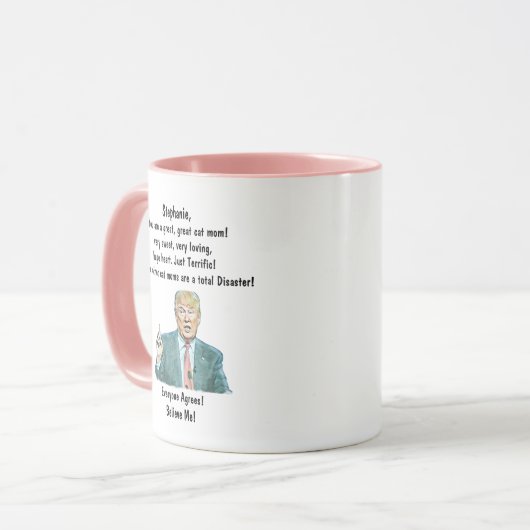 Aangepaste Trump Coffee-Mok voor katten Mam jouw n Mok (Voorkant links)