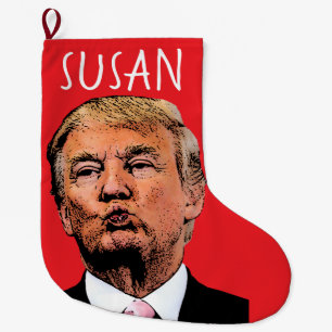 Aangepaste Trump Kus Kerst Grote Sock Kerstsok