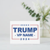 Aangepaste Trump Vice President 2024 Feestdagenkaart (Staand voorkant)