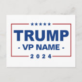 Aangepaste Trump Vice President 2024 Feestdagenkaart (Voorkant)