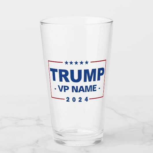 Aangepaste Trump Vice President 2024 Glas (Voorkant)