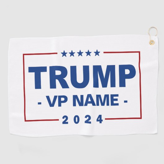 Aangepaste Trump Vice President 2024 Golfhanddoek (Horizontaal)