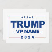Aangepaste Trump Vice President 2024 Kaart (Voorkant / Achterkant)