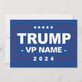 Aangepaste Trump Vice President 2024 Kaart (Voorkant)