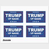 Aangepaste Trump Vice President 2024 Rechthoekige Sticker (Vel)