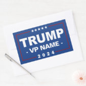 Aangepaste Trump Vice President 2024 Rechthoekige Sticker (Envelop)