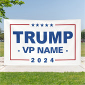 Aangepaste Trump Vice President 2024 Spandoek (Buitenkant)