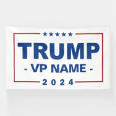 Aangepaste Trump Vice President 2024 Spandoek (Horizontaal)