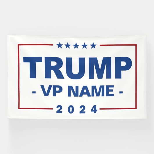 Aangepaste Trump Vice President 2024 Spandoek (Horizontaal)