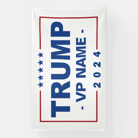Aangepaste Trump Vice President 2024 Spandoek (Verticaal)