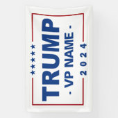 Aangepaste Trump Vice President 2024 Spandoek (Verticaal)