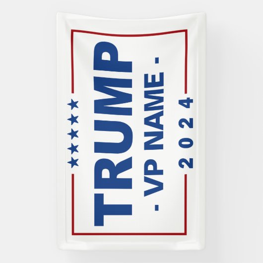 Aangepaste Trump Vice President 2024 Spandoek (Verticaal)