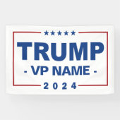 Aangepaste Trump Vice President 2024 Spandoek (Horizontaal)