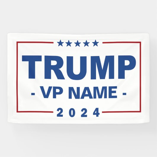 Aangepaste Trump Vice President 2024 Spandoek (Horizontaal)