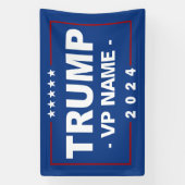 Aangepaste Trump Vice President 2024 Spandoek (Verticaal)