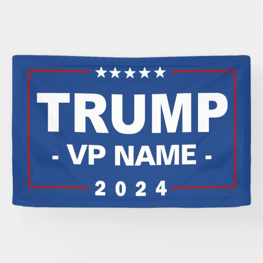 Aangepaste Trump Vice President 2024 Spandoek (Horizontaal)