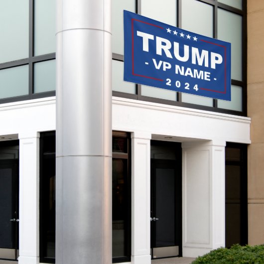 Aangepaste Trump Vice President 2024 Spandoek (Buitenkant Gebouw)