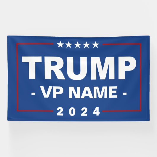 Aangepaste Trump Vice President 2024 Spandoek (Horizontaal)