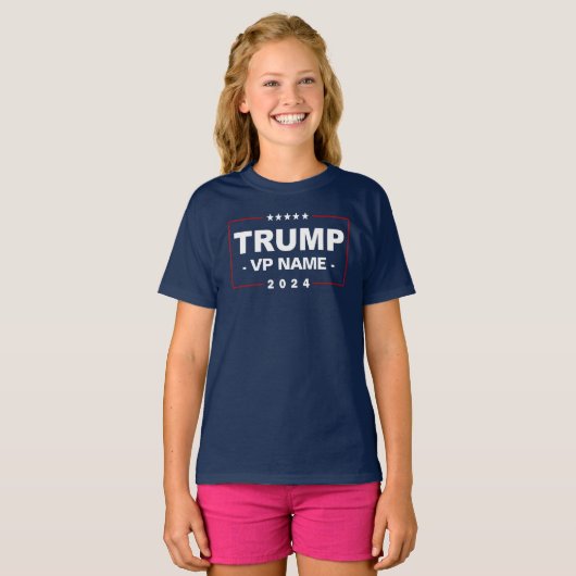 Aangepaste Trump Vice President 2024 T-shirt (Voorkant volledig)