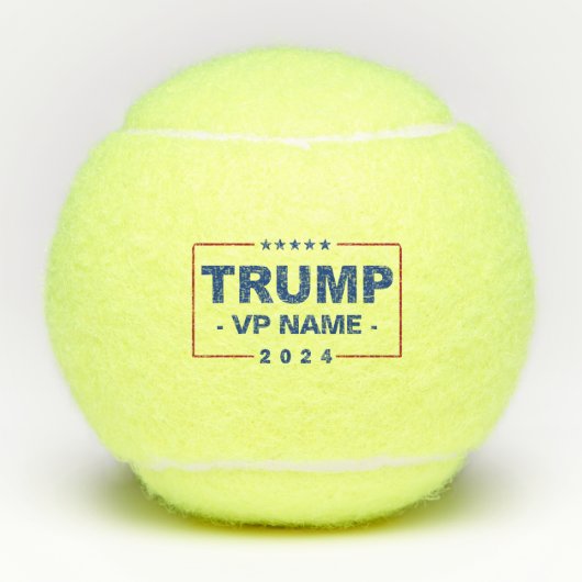 Aangepaste Trump Vice President 2024 Tennisballen (Voorkant)
