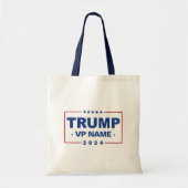 Aangepaste Trump Vice President 2024 Tote Bag (Voorkant)