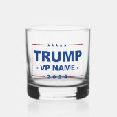 Aangepaste Trump Vice President 2024 Whisky Glas (Voorkant)