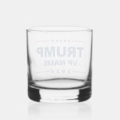 Aangepaste Trump Vice President 2024 Whisky Glas (Achterkant)