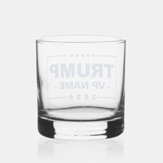 Aangepaste Trump Vice President 2024 Whisky Glas (Achterkant)