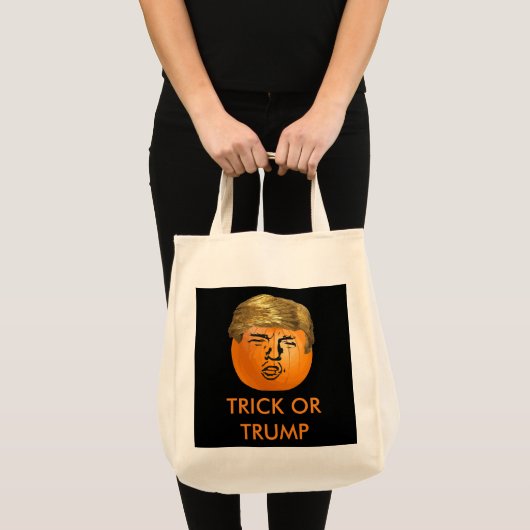 Aangepaste Trumpkin-Trick or treat tas (Voorkant (product))