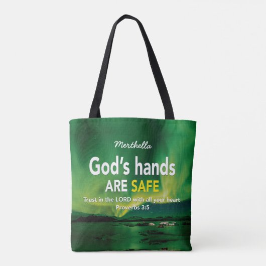 AANGEPASTE TRUST OP DE LORD TOTE BAG (Achterkant)