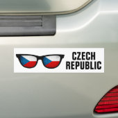 Aangepaste Tsjechische tekst en kleurenbumperstick Bumpersticker (Op auto)