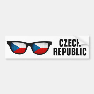 Aangepaste Tsjechische tekst en kleurenbumperstick Bumpersticker