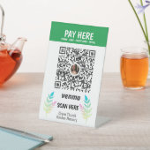 Aangepaste tuin Nursery QR Code Venmo betaal hier  Reclamebord Met Voetstuk (Insitu)