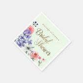 Aangepaste tuinfeest bloemrijke bruidsdouche servet (Hoek)