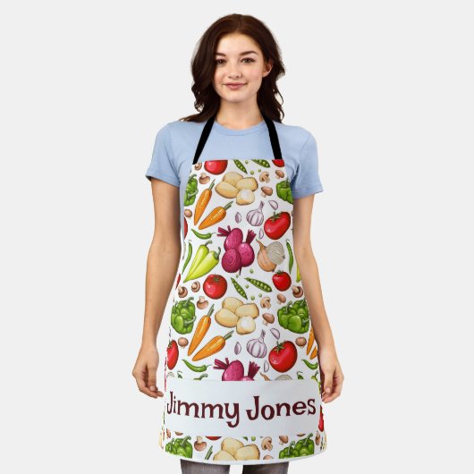 Aangepaste Tuinieren Groente Schort (Gedragen)