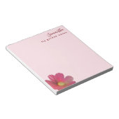 Aangepaste Tuinnotities Pastel Roze Waterverf Bloe Notitieblok (Schuin)