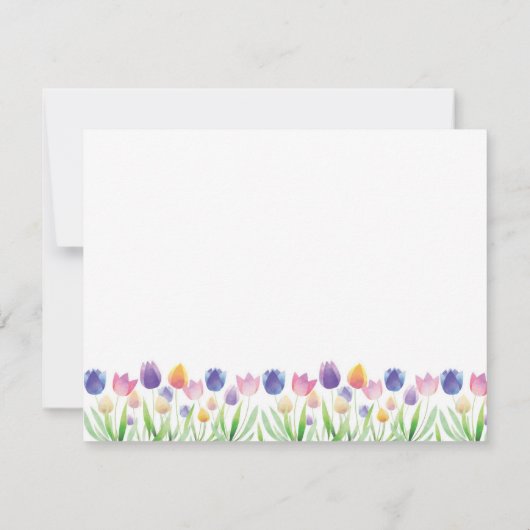 Aangepaste Tulip Note Card Notitiekaartje (Achterkant)