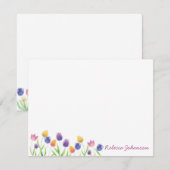 Aangepaste Tulip Note Card Notitiekaartje (Voorkant / Achterkant)