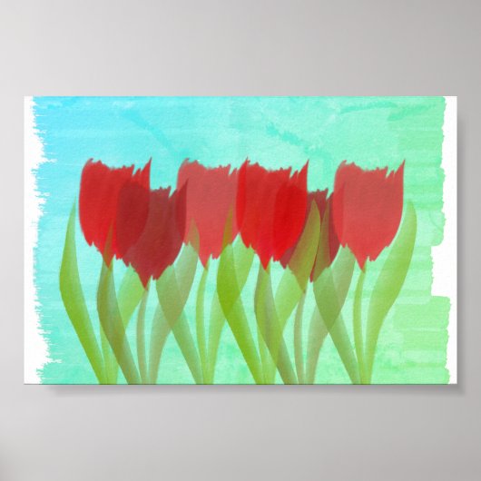 Aangepaste tulpen poster (Voorkant)