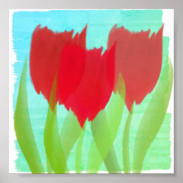 Aangepaste tulpen poster