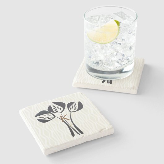 Aangepaste tulpen stenen onderzetter (Zijkant)