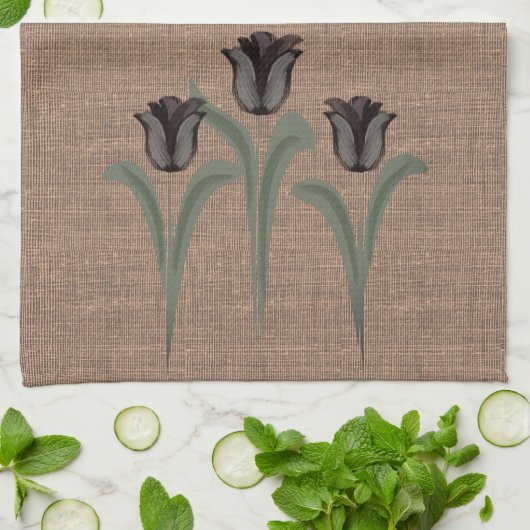 Aangepaste tulpen theedoek (Gevouwen)