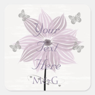 Aangepaste tulpen vierkante sticker