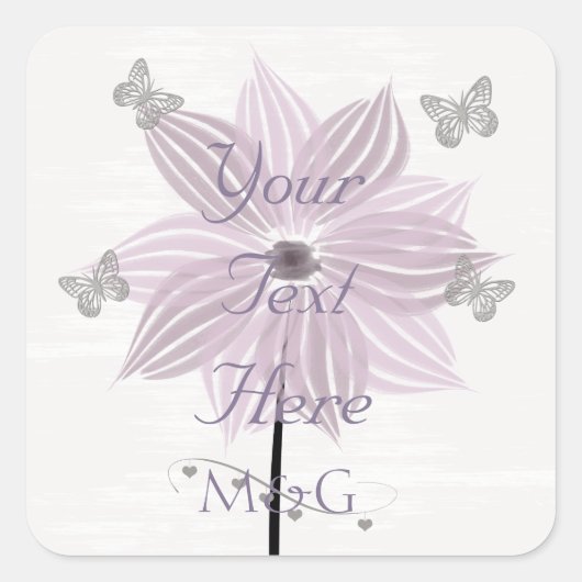 Aangepaste tulpen vierkante sticker (Voorkant)